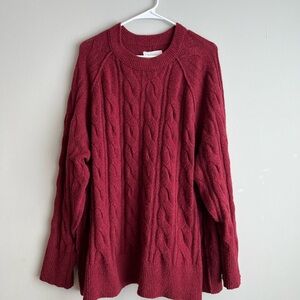 Aerie unREAL Cable Crew Sweater